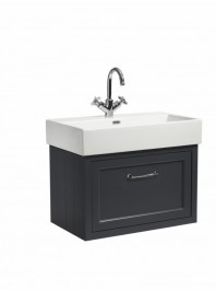 ROPER RHODES HAMPTON 700 WALL MOUNTED BASIN UNIT COMPLETE WITH CERAMIC BASIN SLATE GREY