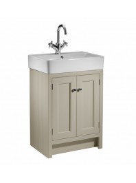 ROPER RHODES 575MM HAMPTON BASIN UNIT WITH CERAMIC BASIN MOCHA