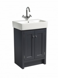 ROPER RHODES 575MM HAMPTON BASIN UNIT WITH CERAMIC BASIN SLATE GREY