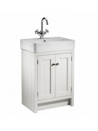 ROPER RHODES 575MM HAMPTON VANITY UNIT WITH CERAMIC BASIN CHALK WHITE