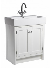 ROPER RHODES 700MM BASIN UNIT WITH CERAMIC BASIN ONE TAP HOLE CHALK WHITE