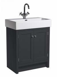 ROPER RHODES 700MM HAMPTON BASIN UNIT WITH CERAMIC BASIN ONE TAP HOLE SLATE GREY