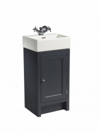 ROPER RHODES 400 HAMPTON CLOAKROOM BASIN UNIT COMPLETE WITH CERAMIC BASIN SLATE GREY