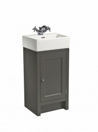 ROPER RHODES HAMPTON 400 CLOAKROM BASIN UNIT COMPLETE WITH CERAMIC BASIN PEWTER