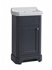 TAVISTOCK 500MM VITORIA CLOAKROOM UNIT COMPLETE WITH TWO TAP HOLE BASIN MATT DARK GREY