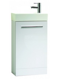 TAVISTOCK KOBE 450MM FREESTANDING UNIT COMPLETE WITH CERAMIC BASIN GLOSS WHITE