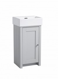 TAVISTOCK LANSDOWN CLOAKROOM UNIT COMPLETE WITH CERAMIC BASIN ONE TAP HOLE PEBBLE GREY