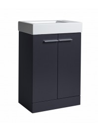 TAVISTOCK KOBE 560MM FREESTANDING UNIT COMPLETE WITH CERAMIC BASIN STORM GREY