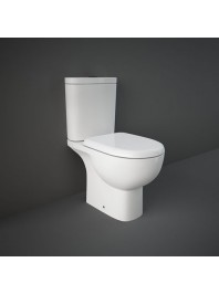 RAK TONIQUE CLOSE COUPLED OPEN BACK TOILET INC SEAT