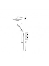 ROPER RHODES ELATE DUAL FUNCTION SHOWER SYSTEM WITH FIXED HEAD AND RISER RAIL CHROME