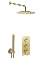 JTP Vos Shower Combination 2 Outlet Brushed Brass