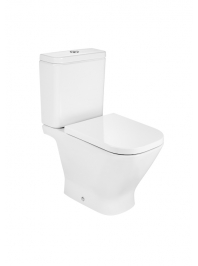 ROCA GAP CLOSE COUPLED TOILET WITH SOFT CLOSE SEAT OPEN BACK